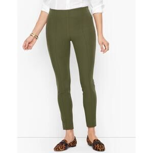 Talbots Portland Pant Olive/Army Green SZ 8 Slim Ankle Stretch Business Casual